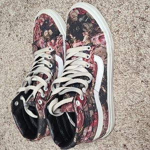 Vans flower high tops